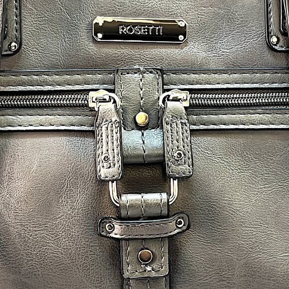 Rosetti Midtown Shoulder Bag Gray 2 Handles 11.5 Drop 11" x 8.5" - Picture 6 of 13